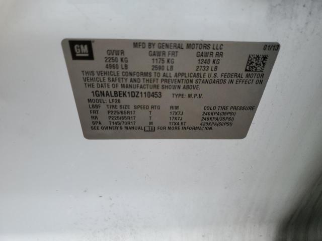2013 CHEVROLET EQUINOX LS - 1GNALBEK1DZ110453