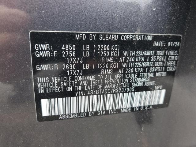 2024 SUBARU OUTBACK PREMIUM 4S4BTADC7R3237005
