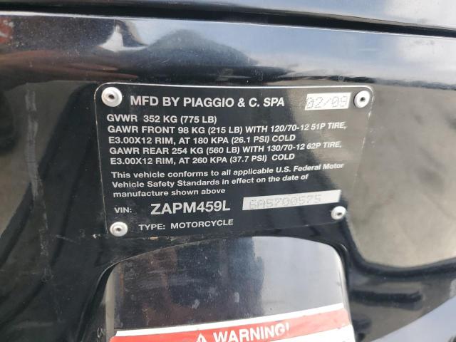 2010 VESPA GTS 300 SU ZAPM459L6A5700575