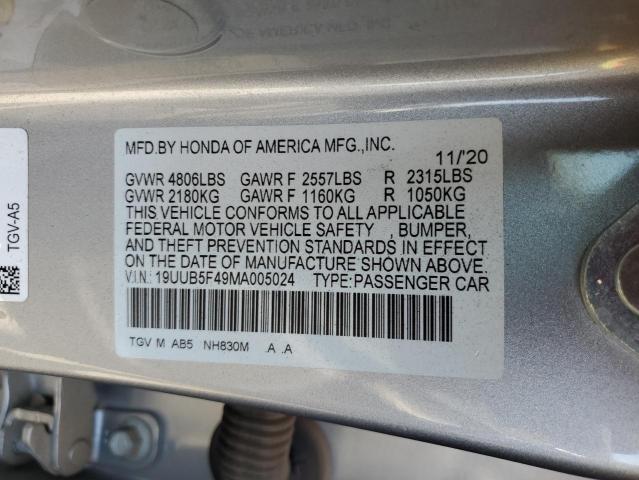 2021 ACURA TLX TECHNOLOGY 19UUB5F49MA005024