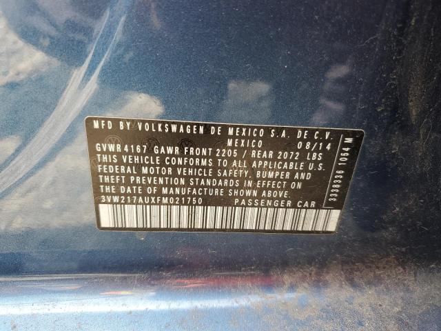 2015 VOLKSWAGEN GOLF 3VW217AUXFM021750