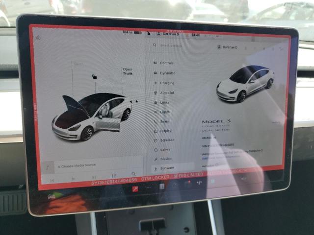 2019 TESLA MODEL 3 5YJ3E1EB1KF494856