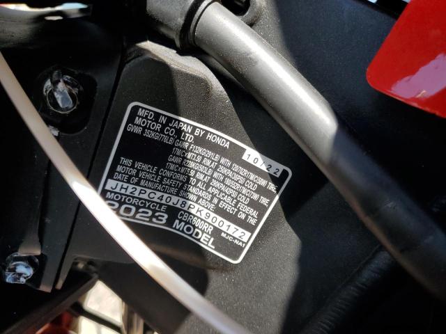 2023 HONDA CBR600 RR JH2PC40J8PK900172