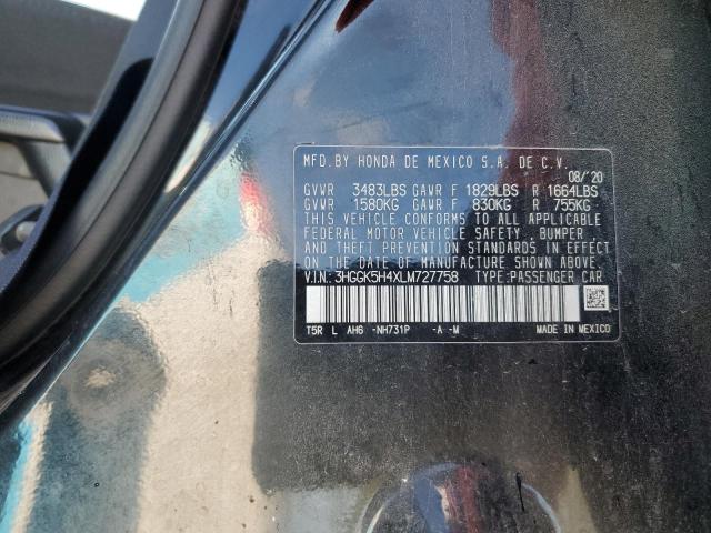 2020 HONDA FIT LX 3HGGK5H4XLM727758