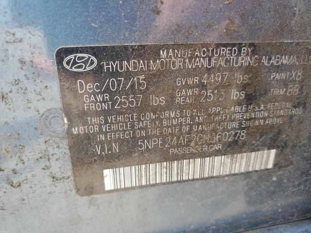 2016 HYUNDAI SONATA SE 5NPE24AF2GH360278