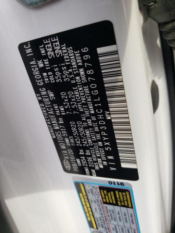 2020 KIA TELLURIDE 5XYP3DHC1LG078796