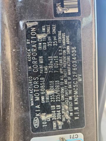 2015 KIA SEDONA EX KNDMC5C12F6034036