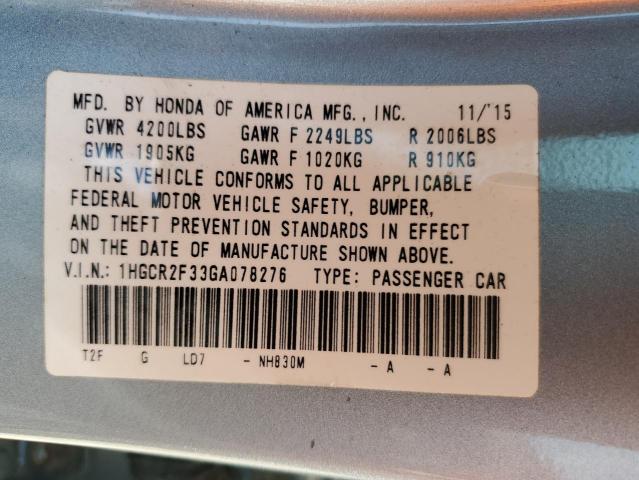 2016 HONDA ACCORD LX - 1HGCR2F33GA078276