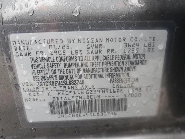 2025 NISSAN VERSA SV 3N1CN8EV4SL833746