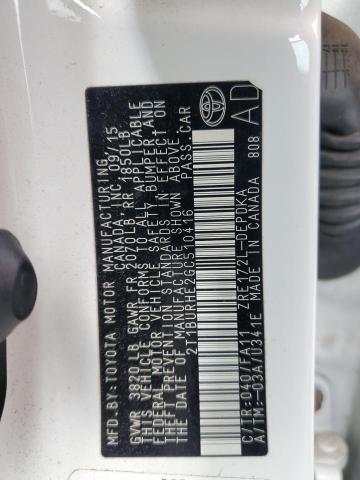 2016 TOYOTA COROLLA L 2T1BURHE2GC510416