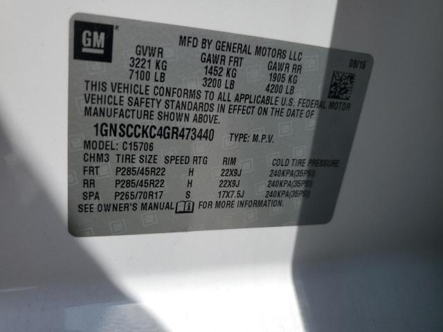 2016 CHEVROLET TAHOE C150 1GNSCCKC4GR473440