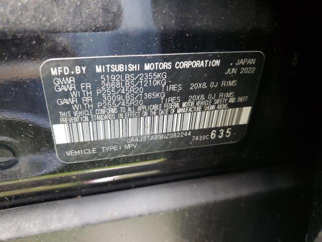 2022 MITSUBISHI OUTLANDER JA4J3TA89NZ082244