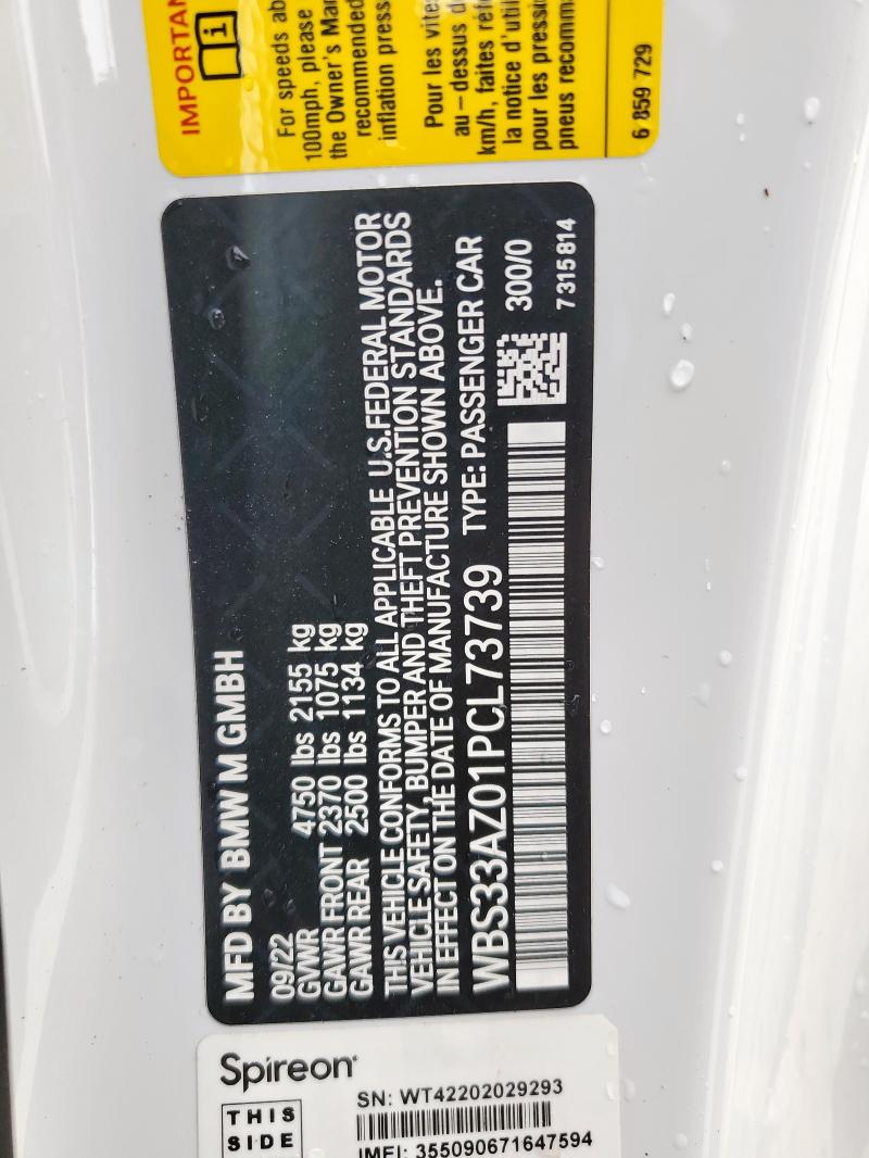 2023 BMW M4 COMPETI WBS33AZ01PCL73739