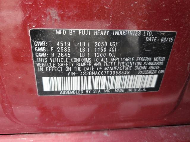 2015 SUBARU LEGACY 2.5 - 4S3BNAC67F3058548