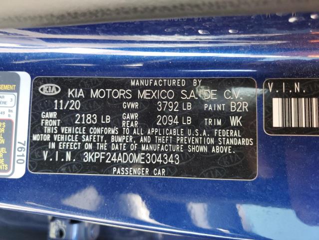 2021 KIA FORTE FE 3KPF24AD0ME304343