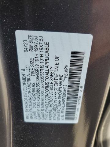 2023 HONDA ODYSSEY TO 5FNRL6H86PB058492