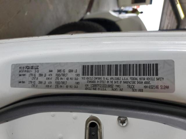 2016 RAM 1500 ST 1C6RR7FG1GS310092
