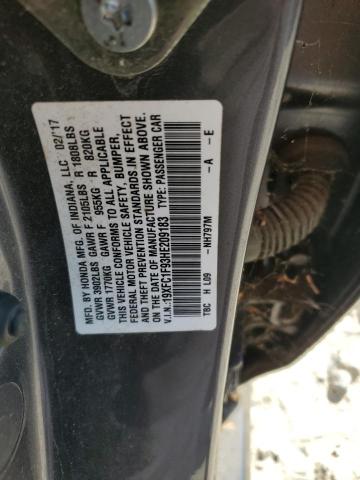 2017 HONDA CIVIC TOUR 19XFC1F93HE209183