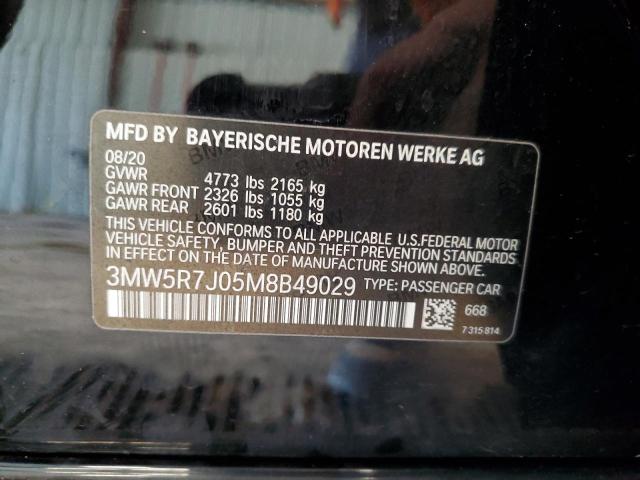 2021 BMW 330XI 3MW5R7J05M8B49029