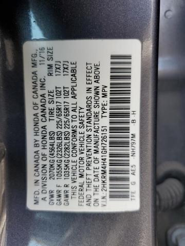 2016 HONDA CR-V SE 2HKRM4H41GH726151