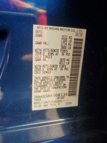 2019 NISSAN TITAN SV - 1N6AA1E58KN508134