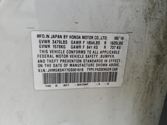 2016 HONDA FIT EX JHMGK5H77GS001618