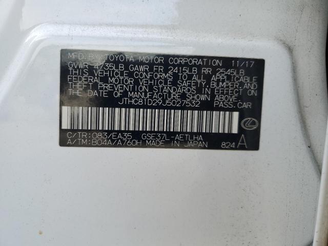 2018 LEXUS IS 300 JTHC81D29J5027532