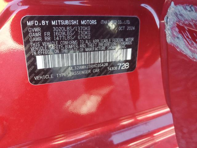 2024 MITSUBISHI MIRAGE SE ML32AWHJ3RH035428