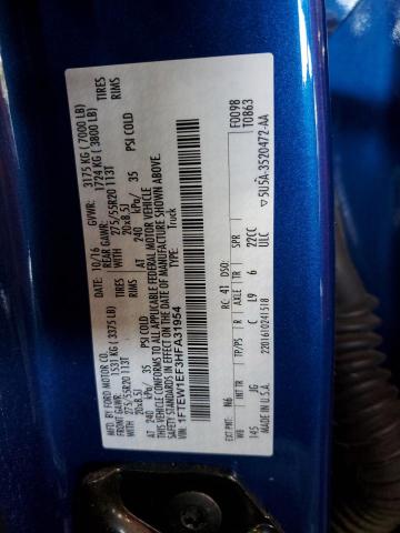 2017 FORD F150 SUPER - 1FTEW1EF3HFA31954