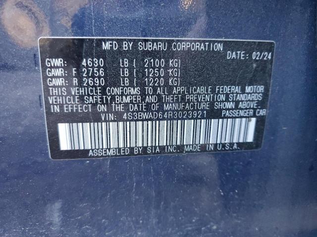 2024 SUBARU LEGACY PRE - 4S3BWAD64R3023921