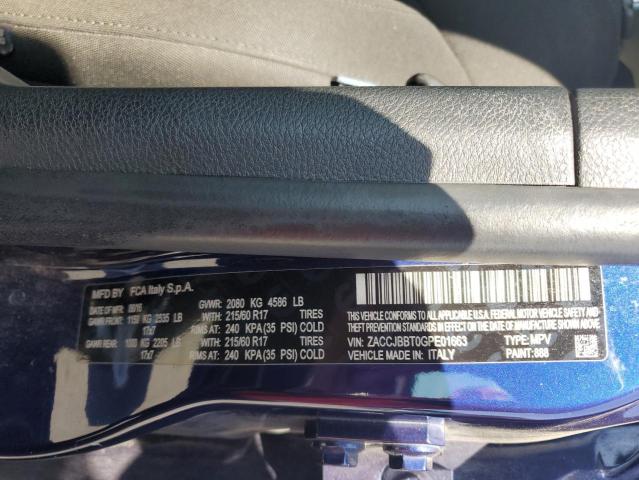 2016 JEEP RENEGADE L ZACCJBBT0GPE01663