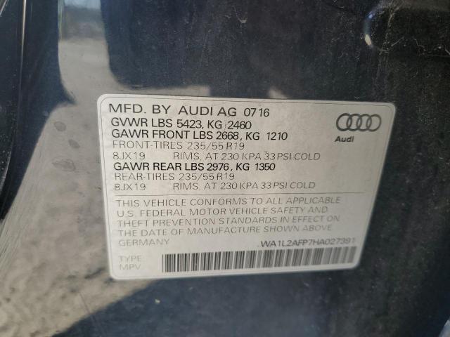 2017 AUDI Q5 PREMIUM WA1L2AFP7HA027391