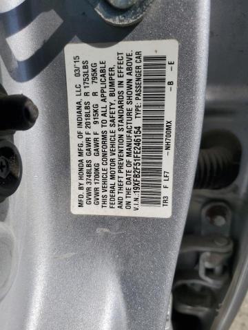 2015 HONDA CIVIC LX 19XFB2F51FE246154
