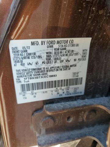 2012 FORD F350 SUPER - 1FT8W3BT3CEC18693