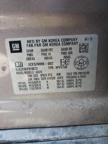 2015 BUICK ENCORE KL4CJESB4FB188731