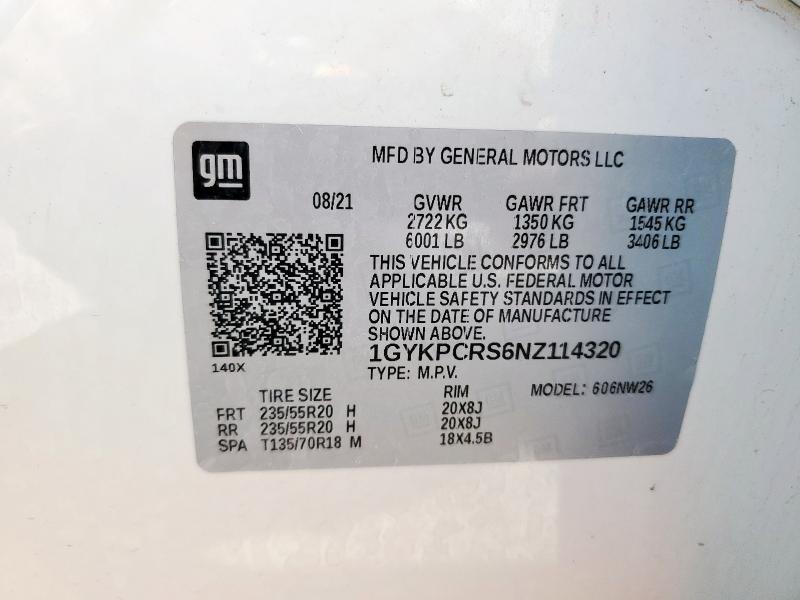 2022 CADILLAC XT6 PREMIU 1GYKPCRS6NZ114320