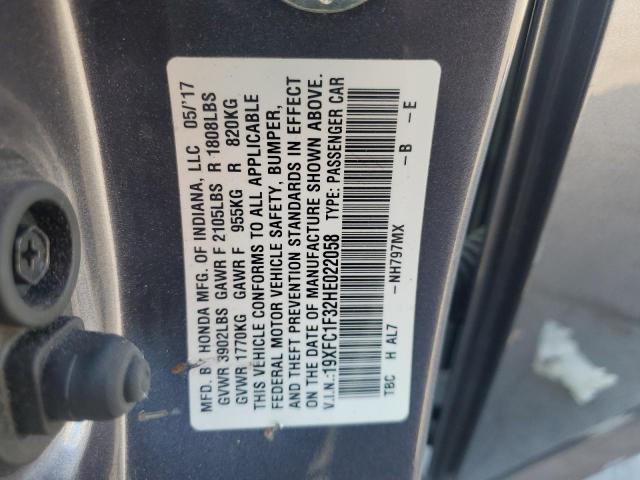 2017 HONDA CIVIC EX 19XFC1F32HE022058
