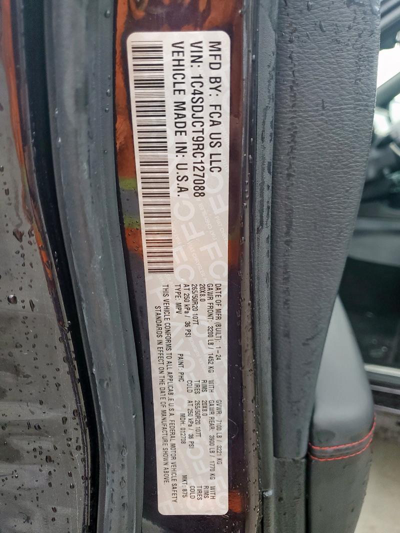 2024 DODGE DURANGO R/ 1C4SDJCT9RC127088