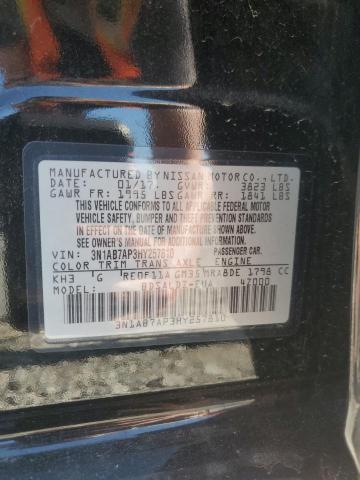 2017 NISSAN SENTRA S 3N1AB7AP3HY257810