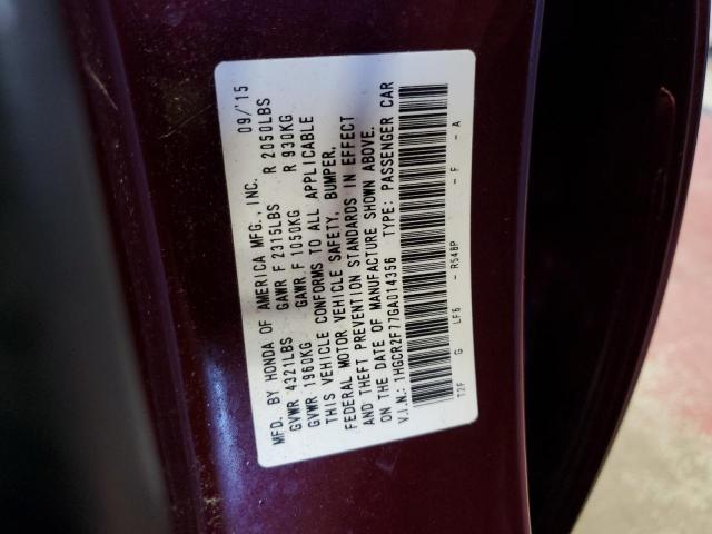 2016 HONDA ACCORD EX - 1HGCR2F77GA014356