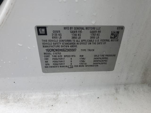 2016 CHEVROLET SILVERADO - 1GCRCNEH6GZ365587