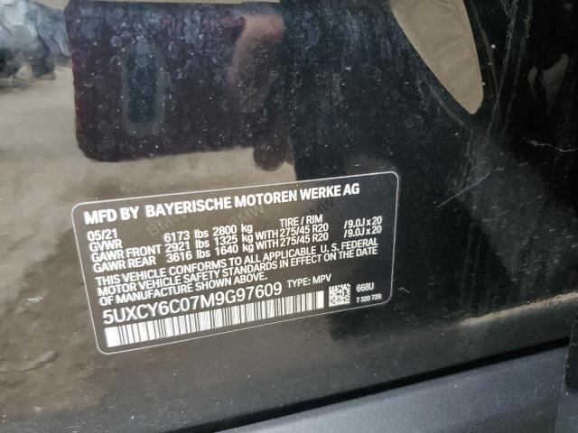 2021 BMW X6 XDRIVE40I 5UXCY6C07M9G97609