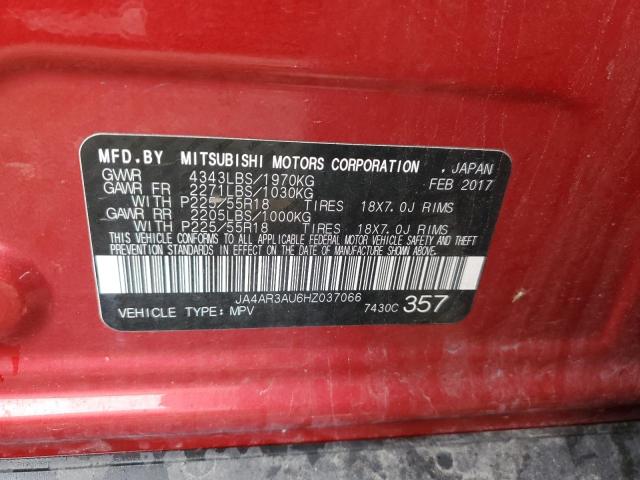 2017 MITSUBISHI OUTLANDER JA4AR3AU6HZ037066