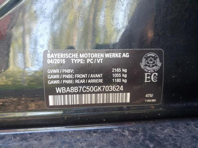 2016 BMW 340 XI WBA8B7C50GK703624