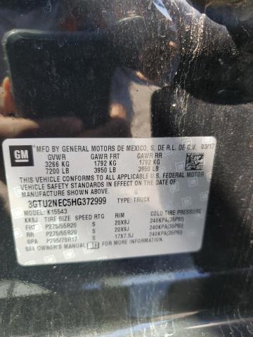 2017 GMC SIERRA K15 3GTU2NEC5HG372999