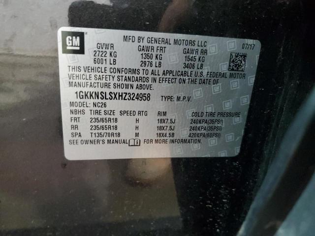 2017 GMC ACADIA SLE 1GKKNSLSXHZ324958