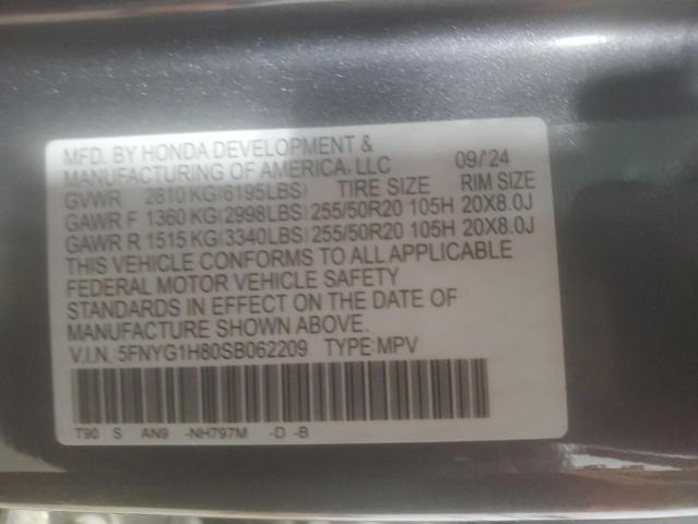 2025 HONDA PILOT ELITE 5FNYG1H80SB062209