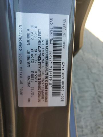 2016 MAZDA 6 GRAND TOURING JM1GJ1W55G1463275