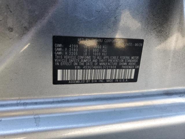 2020 SUBARU IMPREZA 4S3GTAB66L3721908