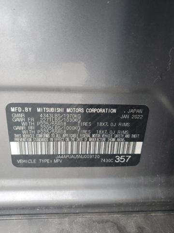 2022 MITSUBISHI OUTLANDER SPORT ES JA4APUAU5NU009120